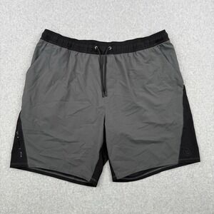 Vuori Shorts Mens 2XL Gray Chromatic Kore Athletic Lined Stretch Gym Activewear
